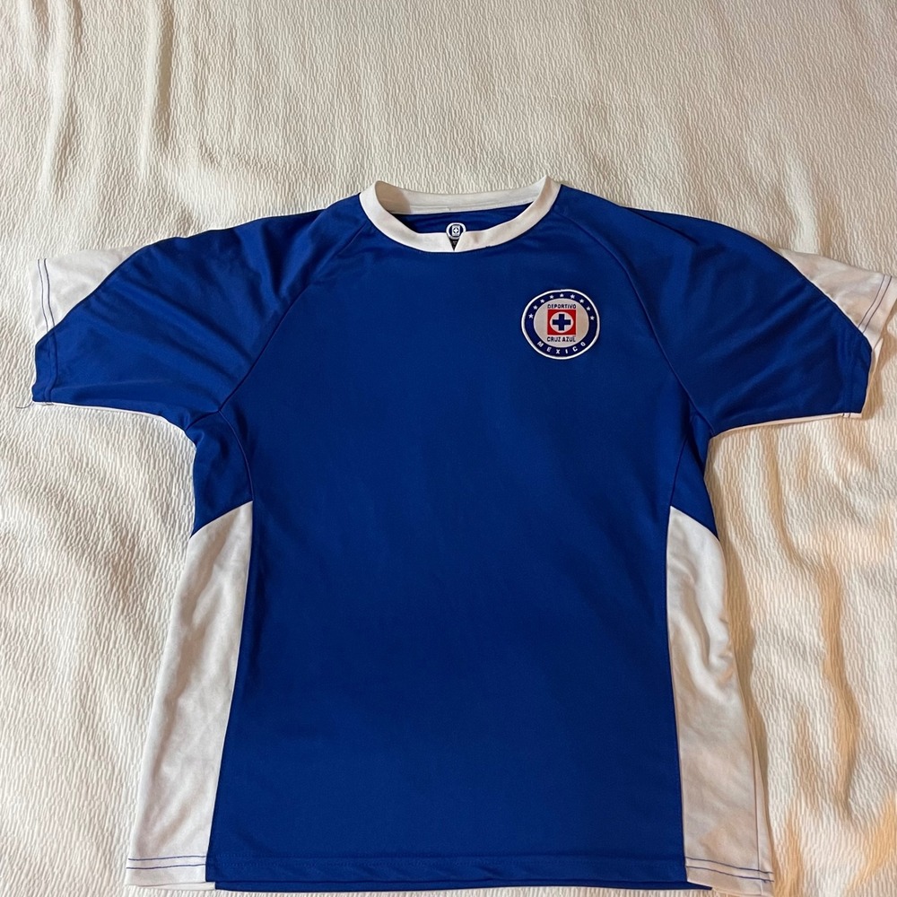 Cruz Azul FC Mexico Soccer Jersey Medium Blue White Futbol Fan Shirt